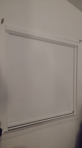 Customer photo review of Non-Drill Blackout Shades