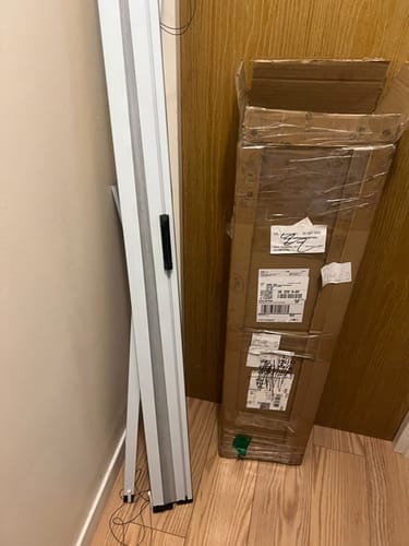 Customer photo review of Non-Drill Blackout Shades