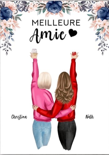 Customer photo review of Meilleures amies - Poster personnalisé
