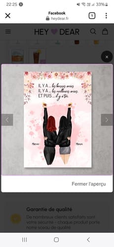 Customer photo review of Meilleures amies - Poster personnalisé