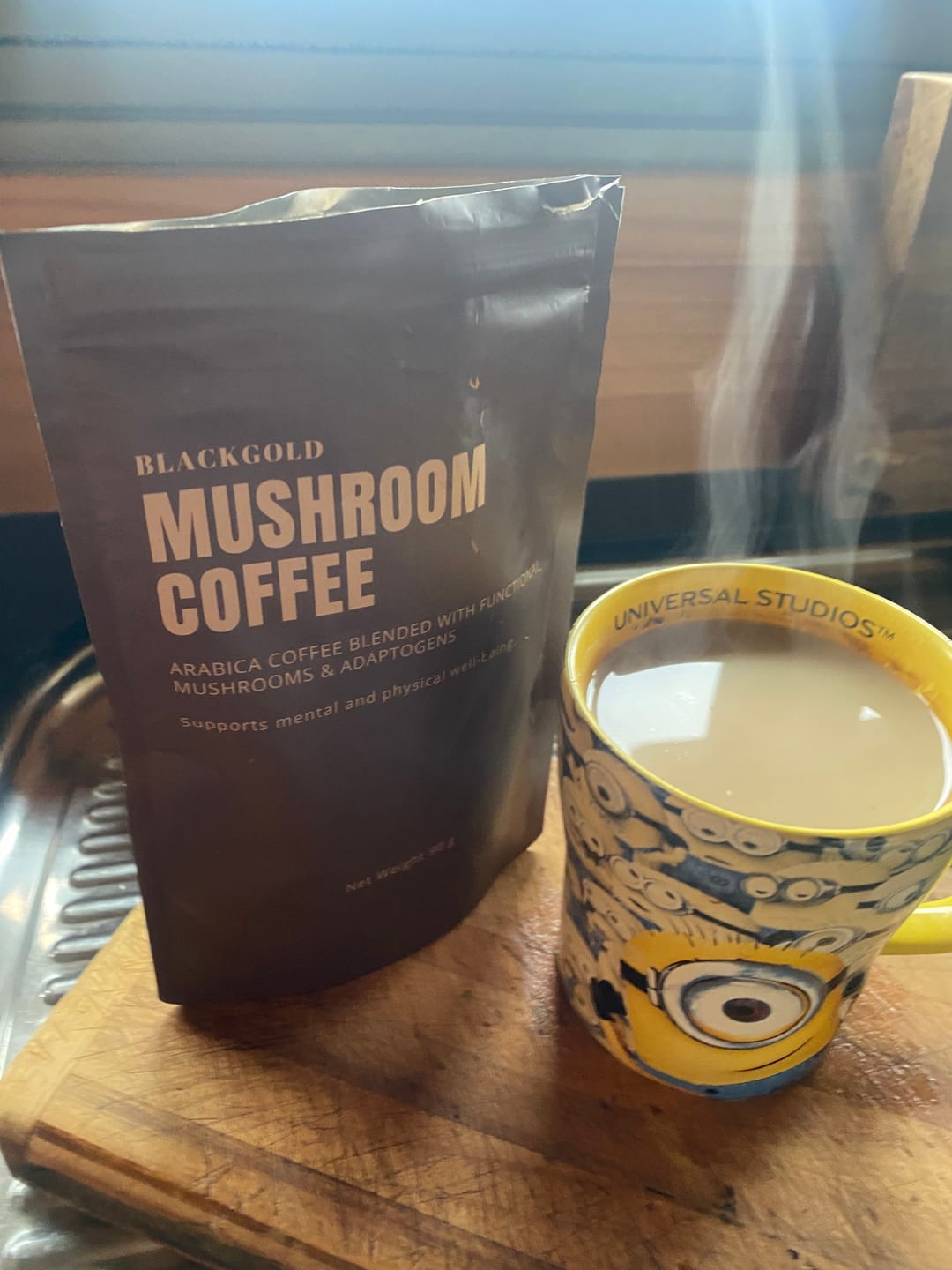 Customer photo review of BlackGold Mushroom Coffee