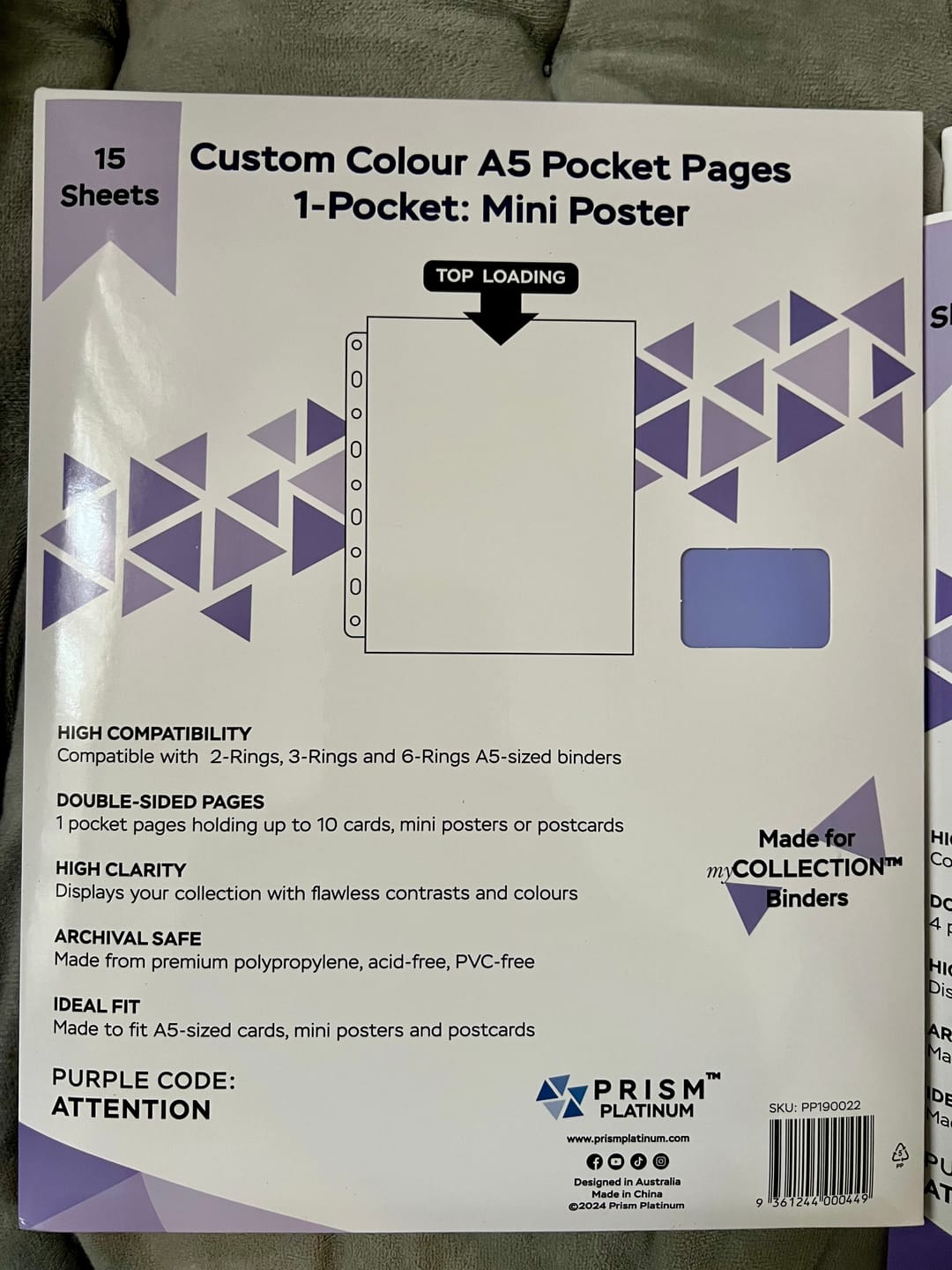 Customer photo review of Custom A5 1-Pocket Pages - Mini Poster - Colored