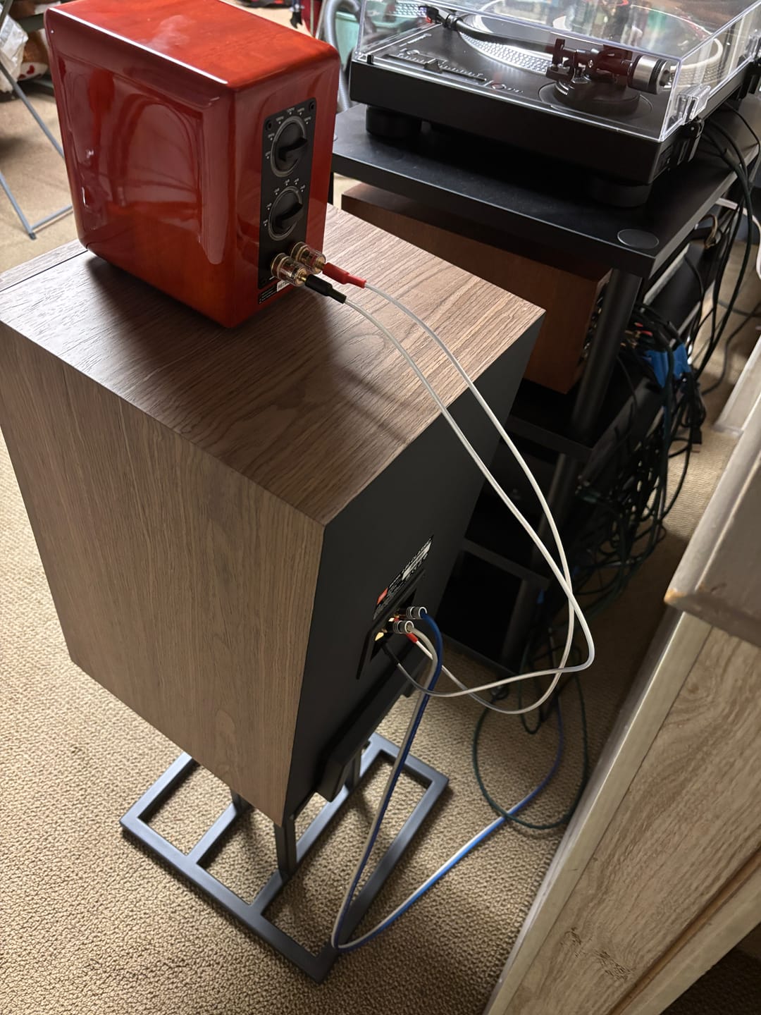 Customer photo review of Premium 4N OCC Silver Speaker Wire Set