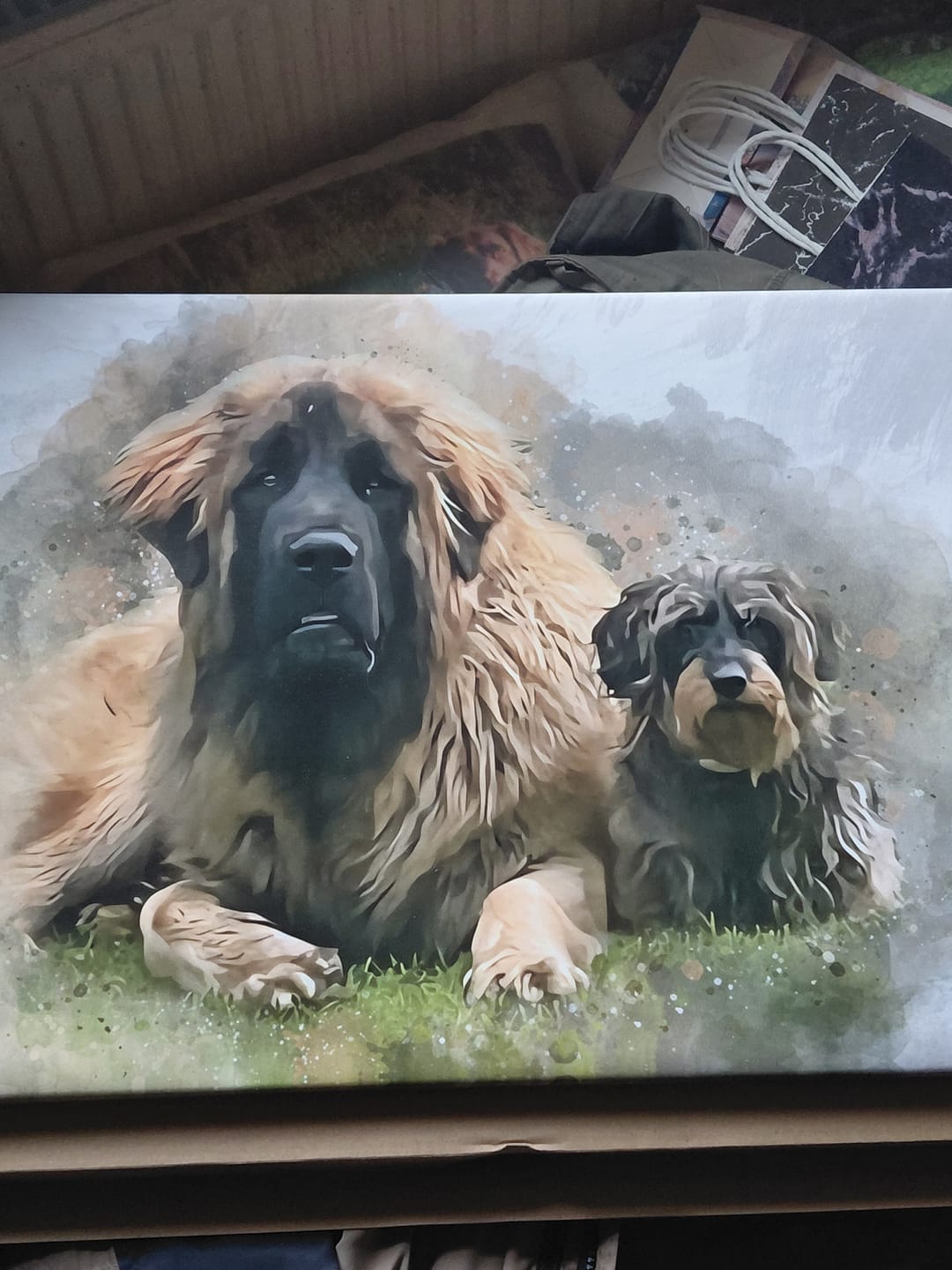 Customer photo review of Dein Hund als Aquarell Tierportrait | Geschenk für Hundebesitzer