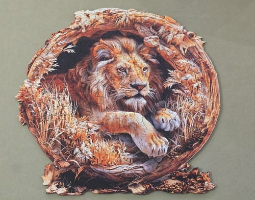 Customer photo review of 3D Lion Wooden Jigsaw Puzzle