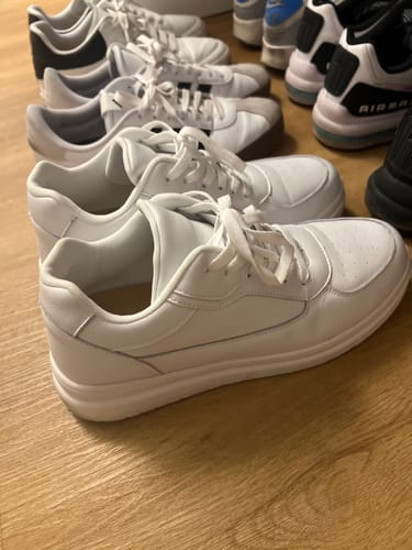 Customer photo review of ELEVATESHOES WHITE CASUAL