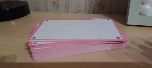 Avis photo d'un client sur Flashcards FLASH 2.0 OXFORD # 80 cartes 7,5 x 12,5 cm - ligné