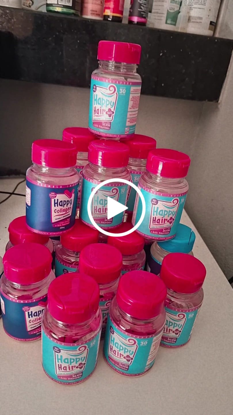 Customer video review of Happy Hair 6 Potes + 6 Potes Grátis + 1 Melatonina + 1 Colágeno + 1 Happy Calm (Total 15 Potes)