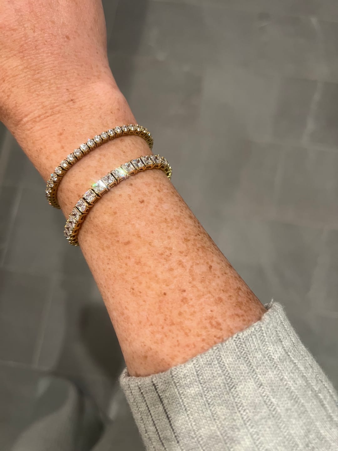 Customer photo review of Asscher Cut Bracelet