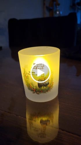 Customer photo review of Bij jullie - Gepersonaliseerde theelichthouder