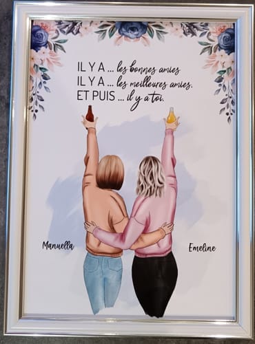 Customer photo review of Meilleures amies - Poster personnalisé
