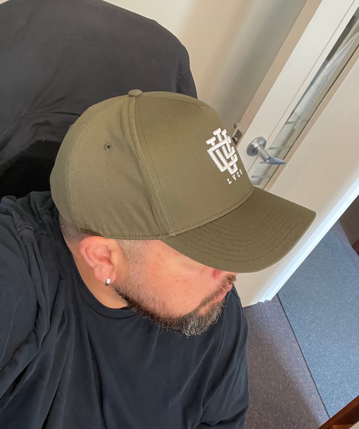 Customer photo review of ULTRA FIT Khaki White A-Frame Snapback
