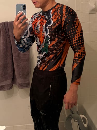 Customer photo review of Revived Beast Premium Bjj Rash Guard For Men/Women