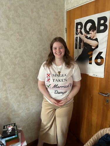 Customer photo review of Girls' Damon Salvatore Print T-shirt