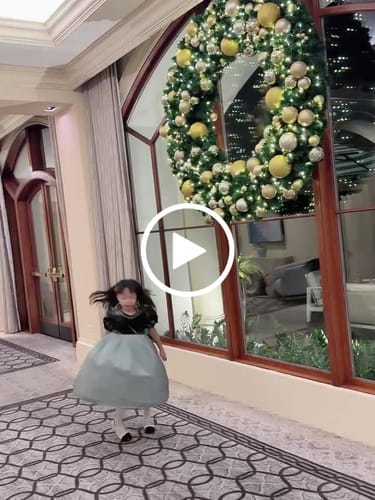 Customer video review of Girls Velvet Puff Sleeve Dress with Rhinestone Trim -  Forest Green