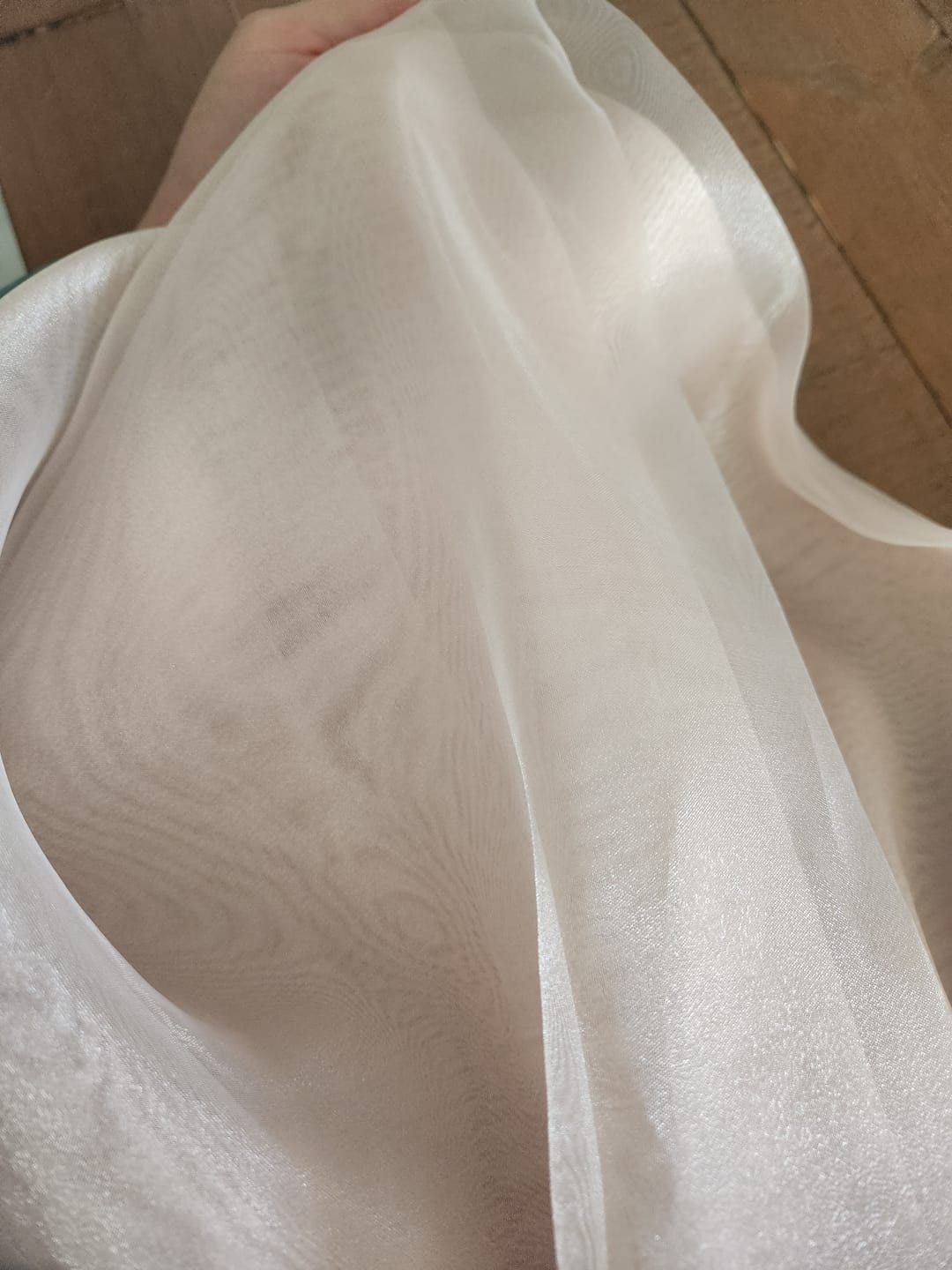 Customer photo review of Khaki Crystal Organza