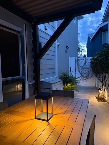 Customer photo review of Luxury Metal Solar Lantern