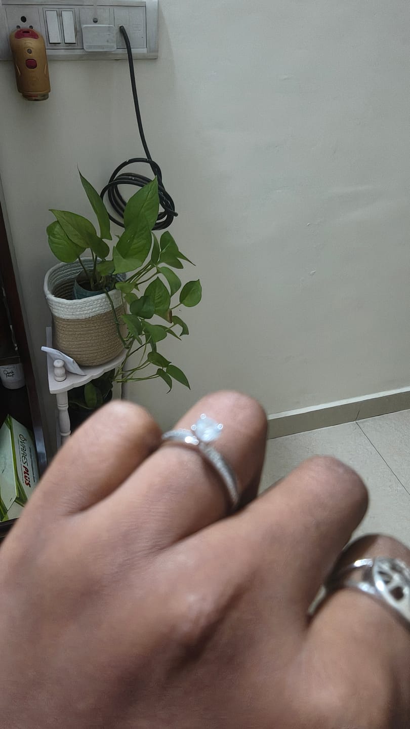 Customer photo review of Silver Zircon Layered Ring