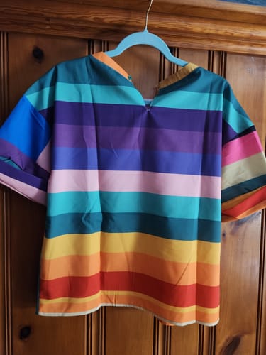 Customer photo review of Fitted Multicolour Striped Patchwork Cotton Tank Summer