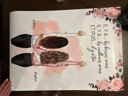 Customer photo review of Meilleures amies - Poster personnalisé