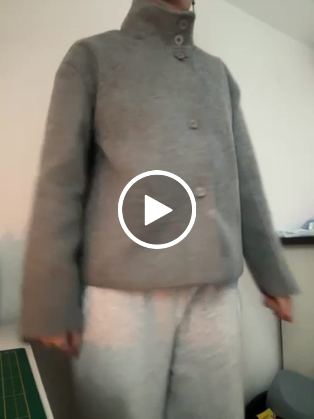 Customer video review of Rosalia Elegant Lady Women's Jacket with Stand Collar for Autumn Style