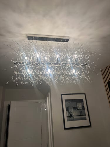 Customer photo review of Modern 9-Light Crystal Chandelier