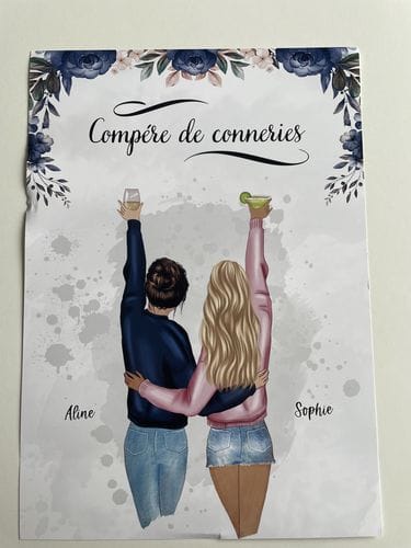 Customer photo review of Meilleures amies - Poster personnalisé
