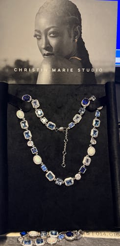 Customer photo review of Azul Blue Solstice Gemstone Necklace