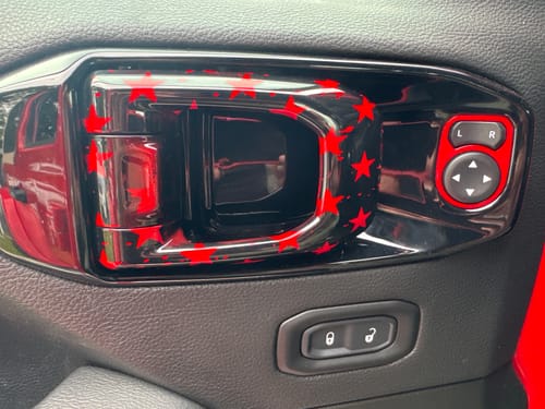 Customer photo review of Interior Door Handle Release OEM Color Matched JL/JT