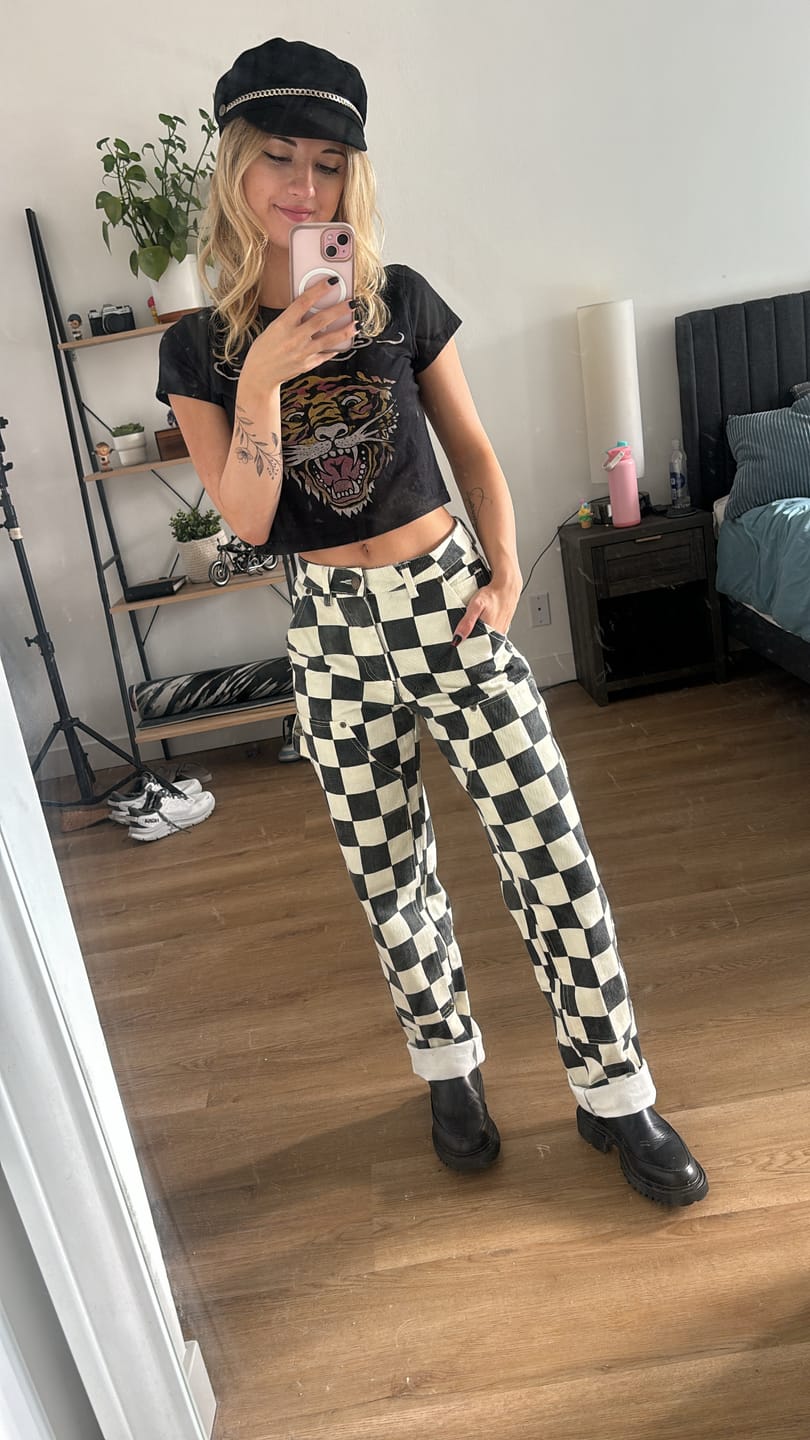 Customer photo review of Gravedigger Carpenter Pant - Checkered