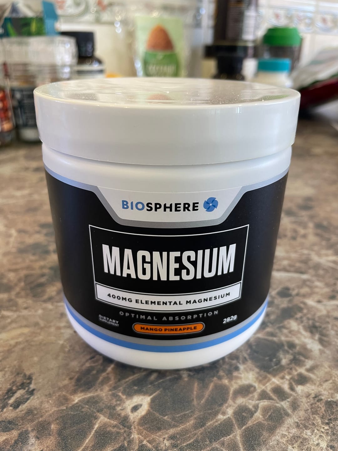 Customer photo review of Biosphere Magnesium 400mg Powder Mango & Pineapple 282g