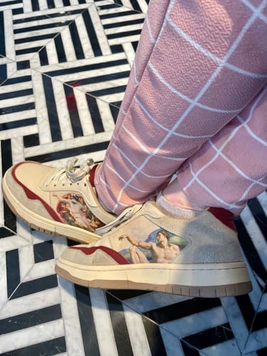 Customer photo review of The Creation of Adam Sneakers
