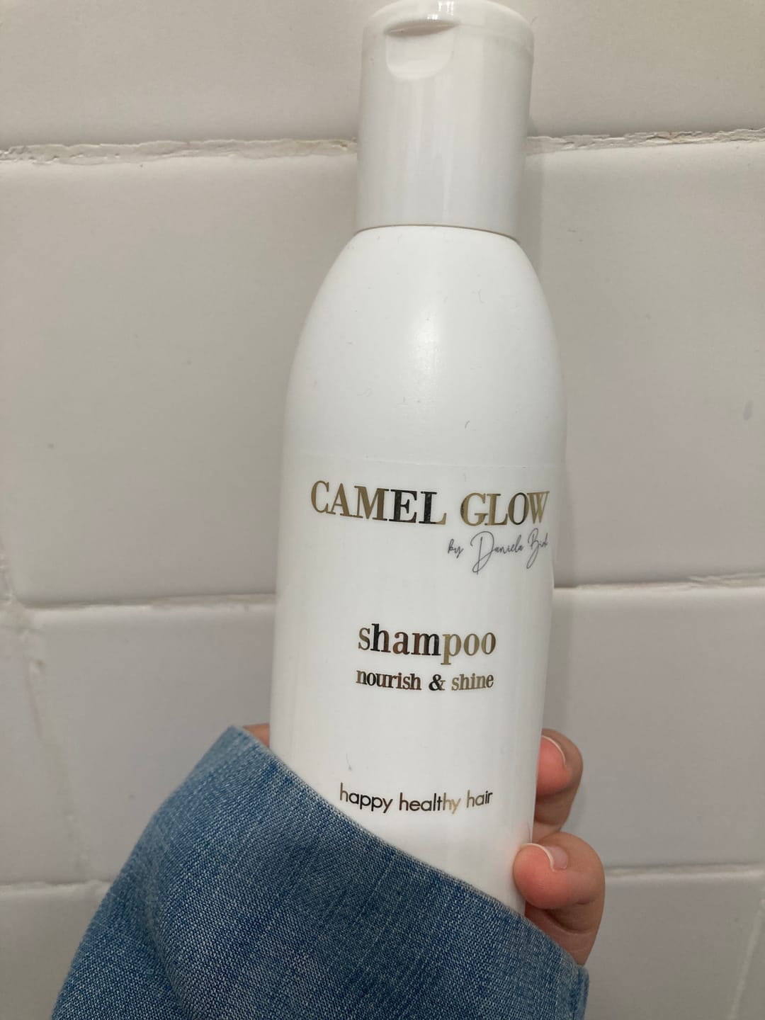 Customer photo review of Nourish & Shine Shampoo