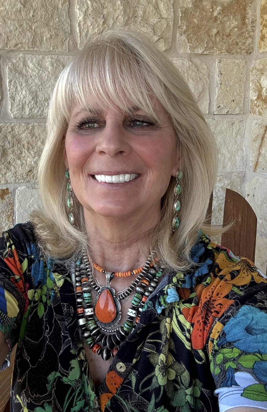 Customer photo review of Navajo Made Electric Rainbow Sterling Silver, Turquoise and Spiny Oyster Single Strand Beaded Necklace by Rose Martin, X-tra Chunk, 18 + 2 Inches