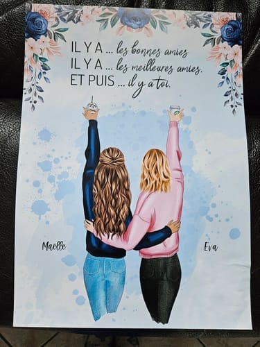 Customer photo review of Meilleures amies - Poster personnalisé