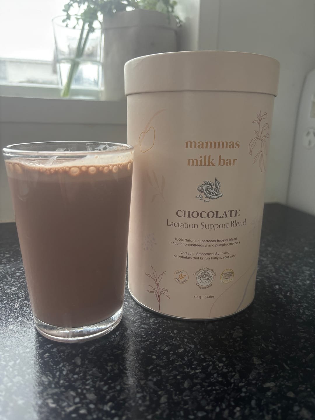 Customer photo review of Chocolate Lactation Blend