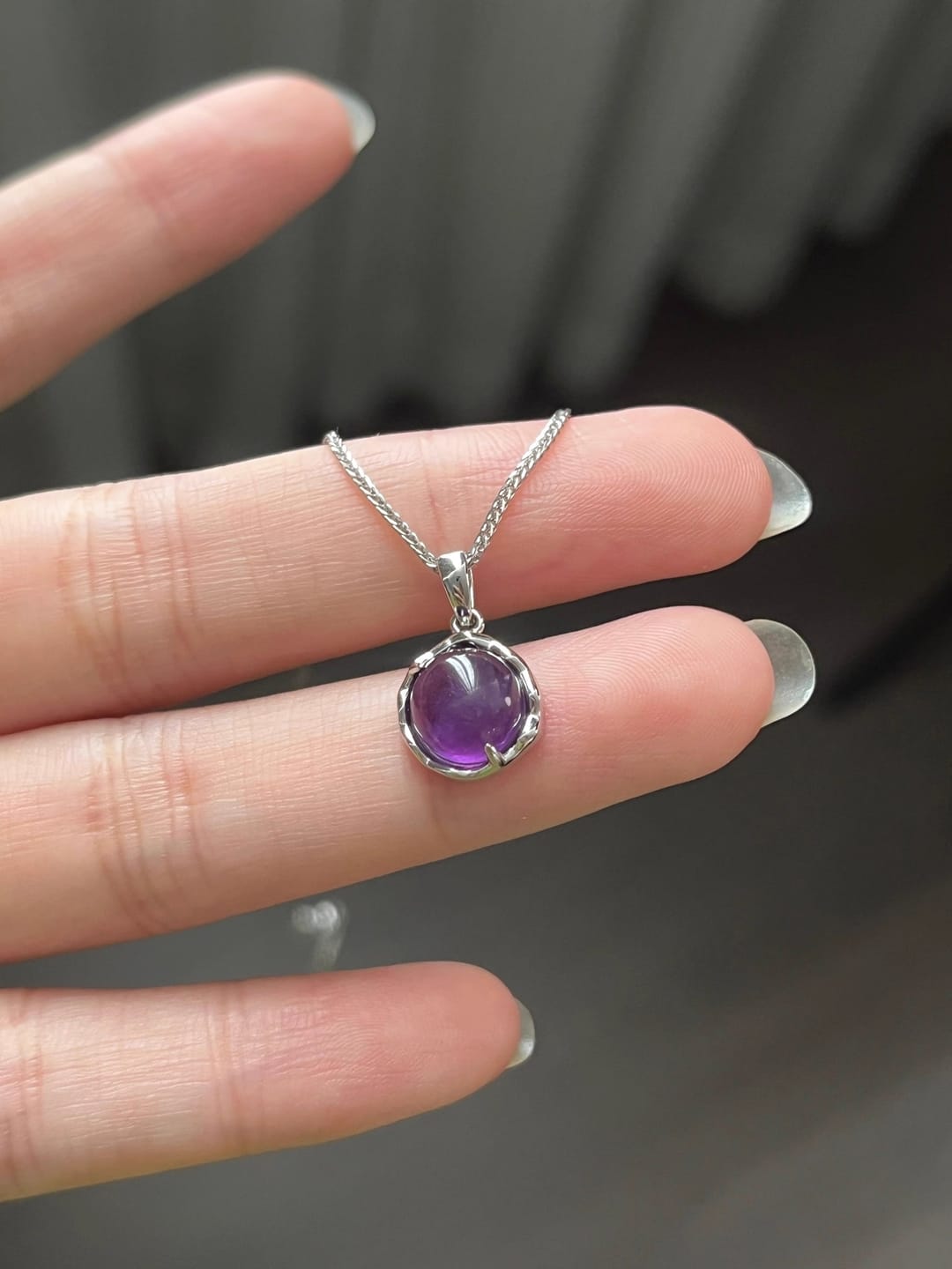 Customer photo review of Amethyst Radiance Necklace