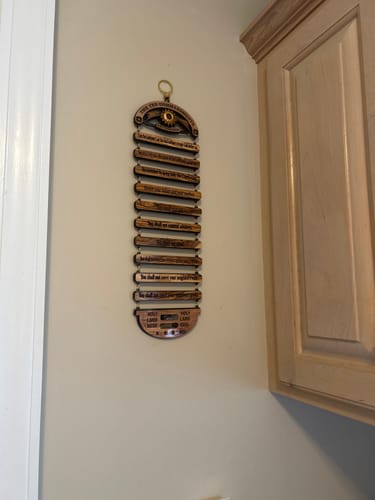 Customer photo review of NEW* Ten Commandments from the Holy Land Wall Hanging