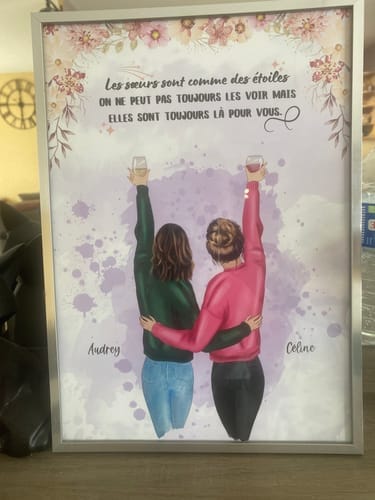Customer photo review of Meilleures amies - Poster personnalisé