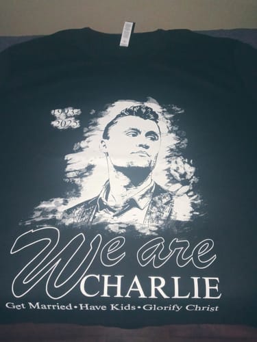Customer photo review of We Are Charlie Commemorative T-Shirt