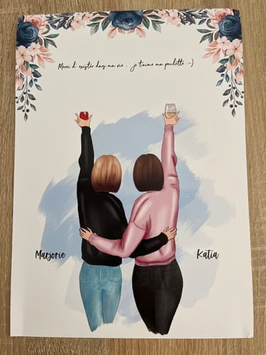 Customer photo review of Meilleures amies - Poster personnalisé