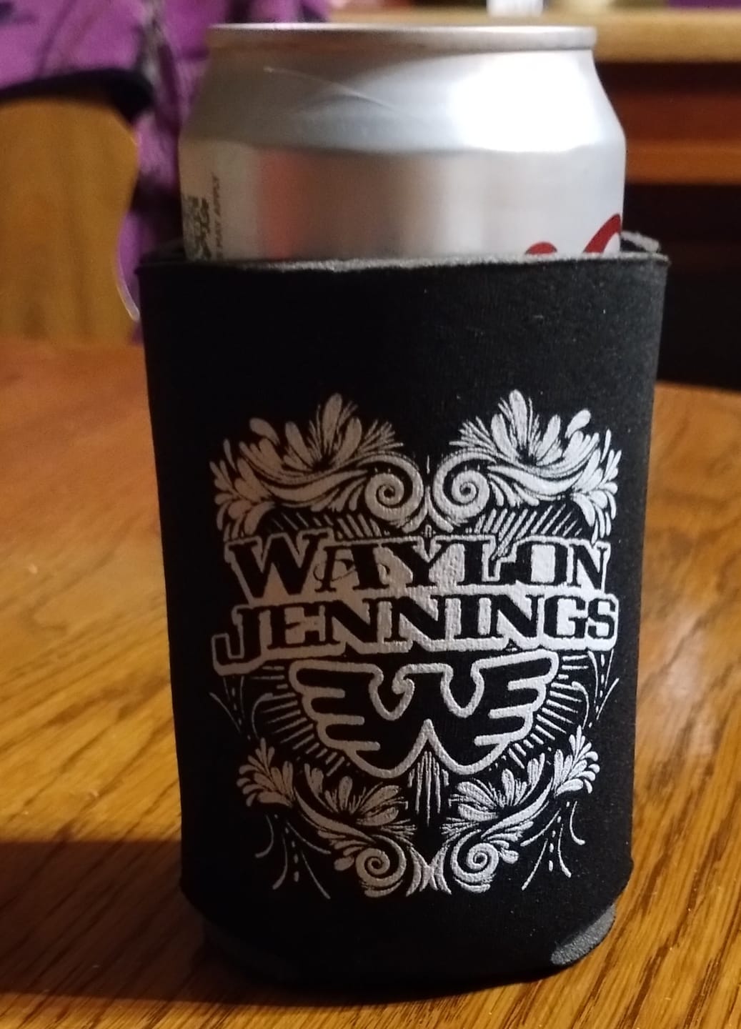 Customer photo review of Waylon Jennings Flying W Collapsible Koozie