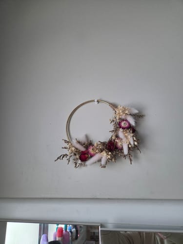 Customer photo review of Blushing Rouge Mini Wreath