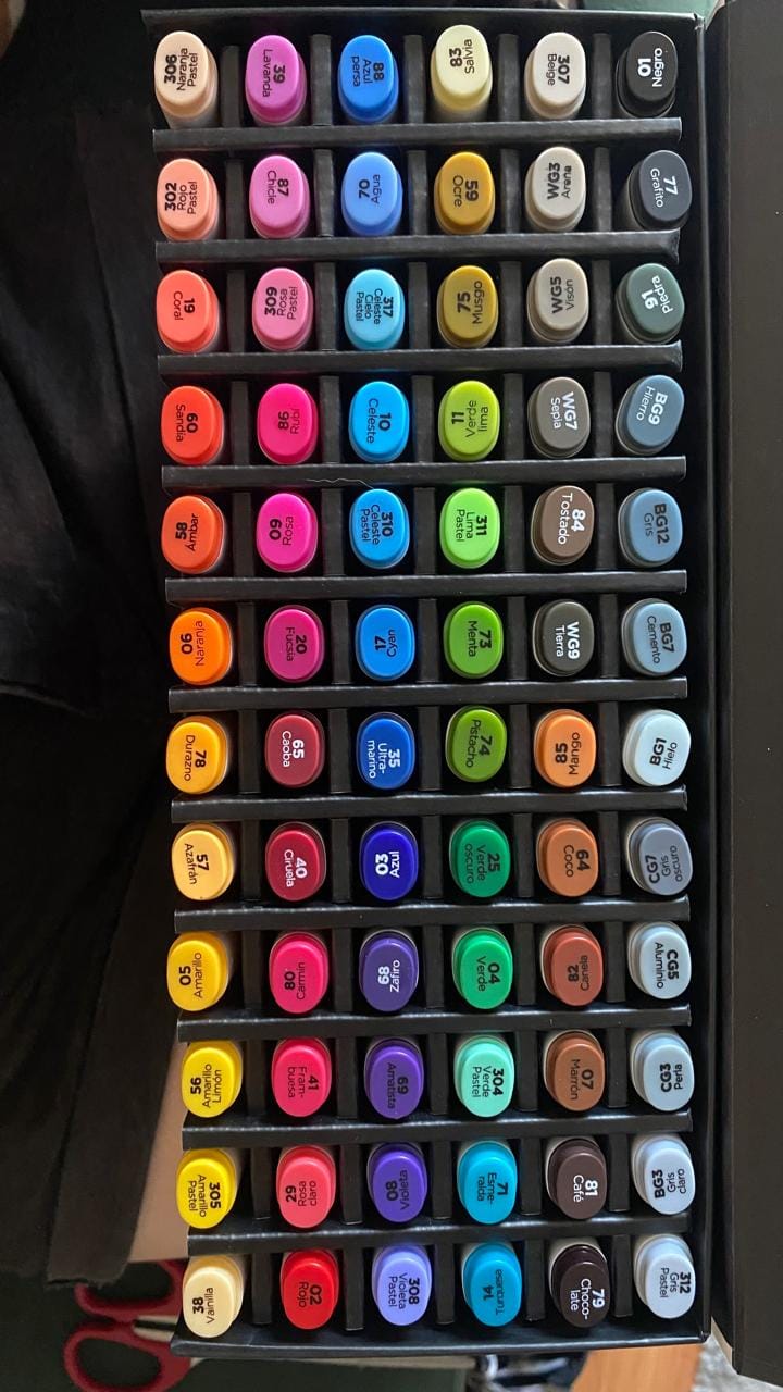 Customer photo review of Filgo Alloy - Set 72 Marcadores al Alcohol Tonos Surtidos