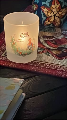Customer photo review of Bij jullie - Gepersonaliseerde theelichthouder