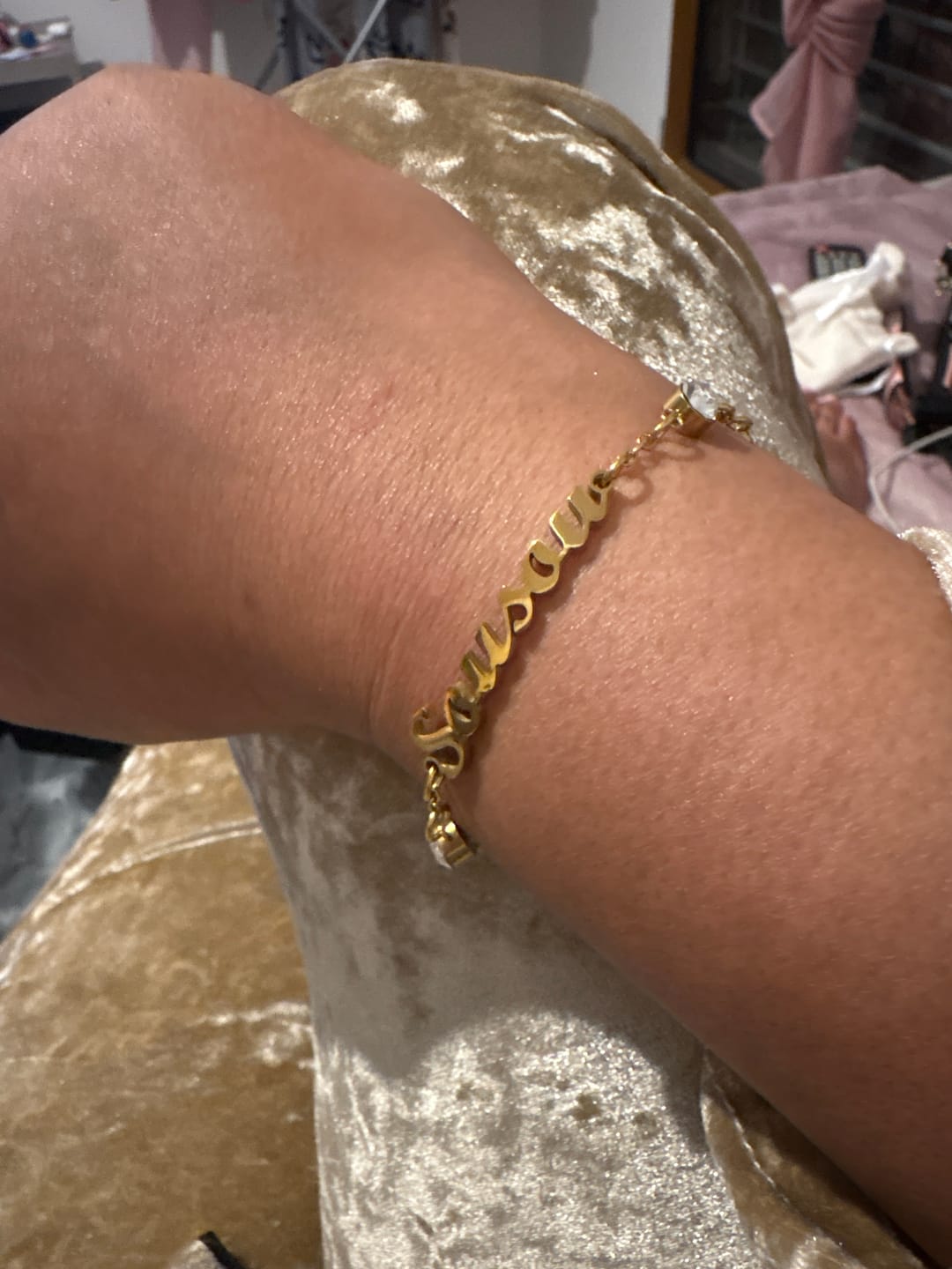 Customer photo review of Bracelet Personnalisé avec Cristal