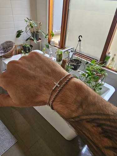 Customer photo review of ROPE BRACELET 3MM | Silver