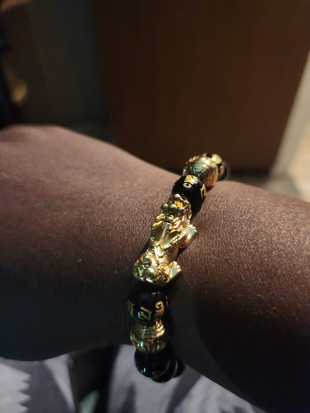 Customer photo review of Feng Shui Black Obsidian Wealth Bracelet