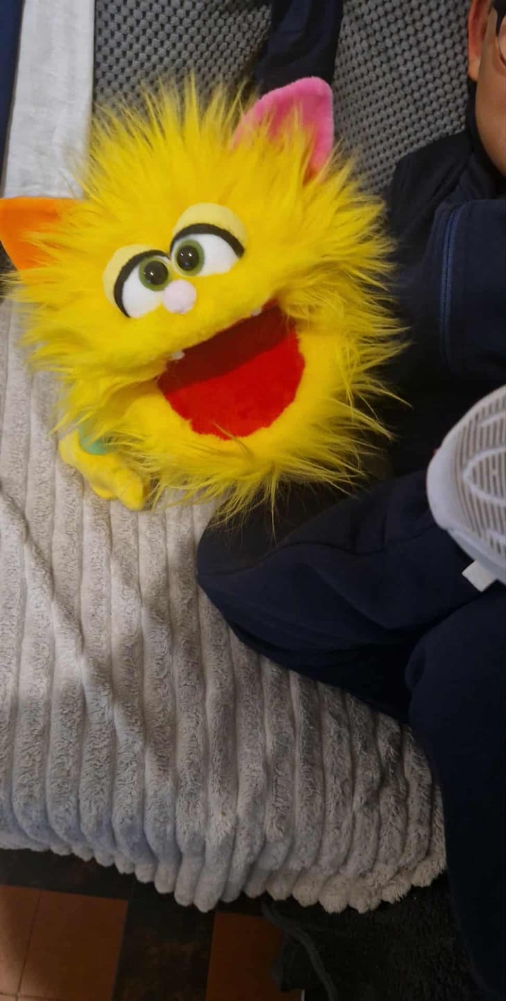 Customer photo review of Marionnette Chamicki Monstre Jaune