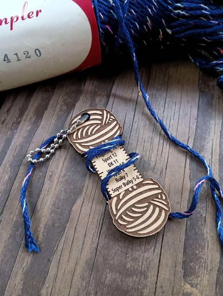 Customer photo review of Wraps Per Inch Tool - Yarn Skein